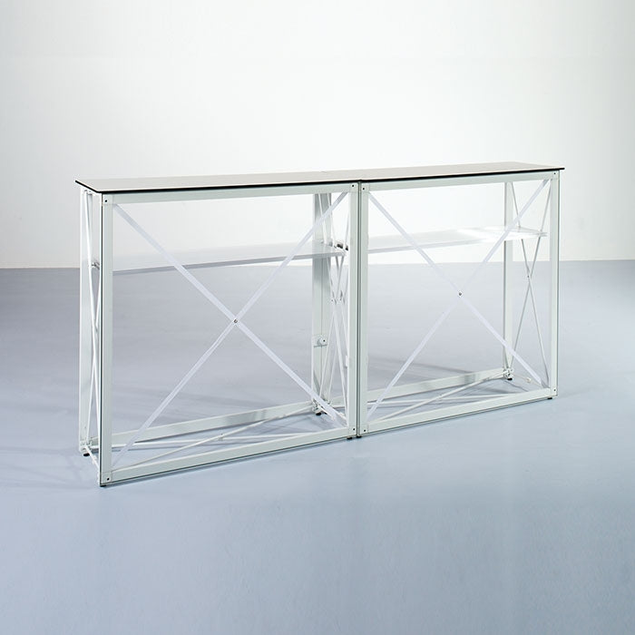 Led Messetheke mit Textildruck - modularedisplays.com