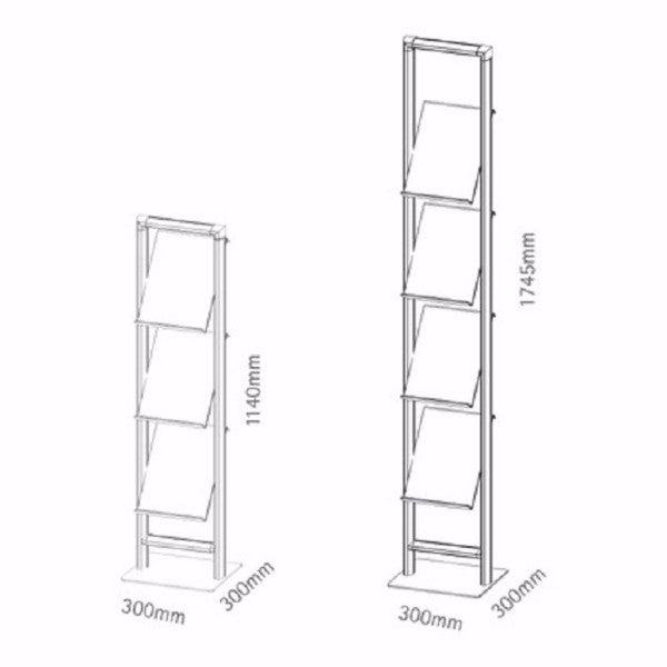 Prospektständer Compact 3 x DIN A4 - modularedisplays.com