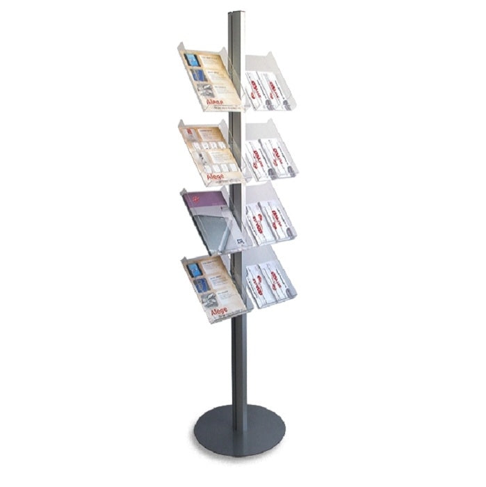 Bodenprospektständer mit 8 Acryl Ablagen - modularedisplays.com
