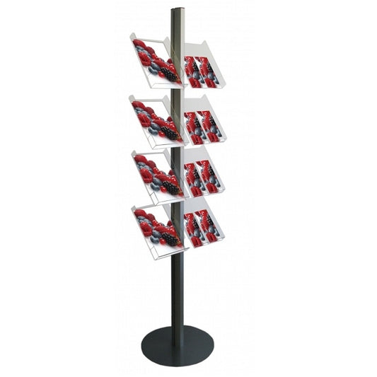 Bodenprospektständer mit 8 Acryl Ablagen - modularedisplays.com