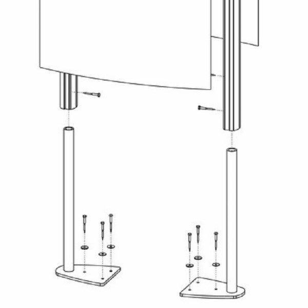 Bodenständer für den Außenbereich Pylo 1900 x 400 - modularedisplays.com