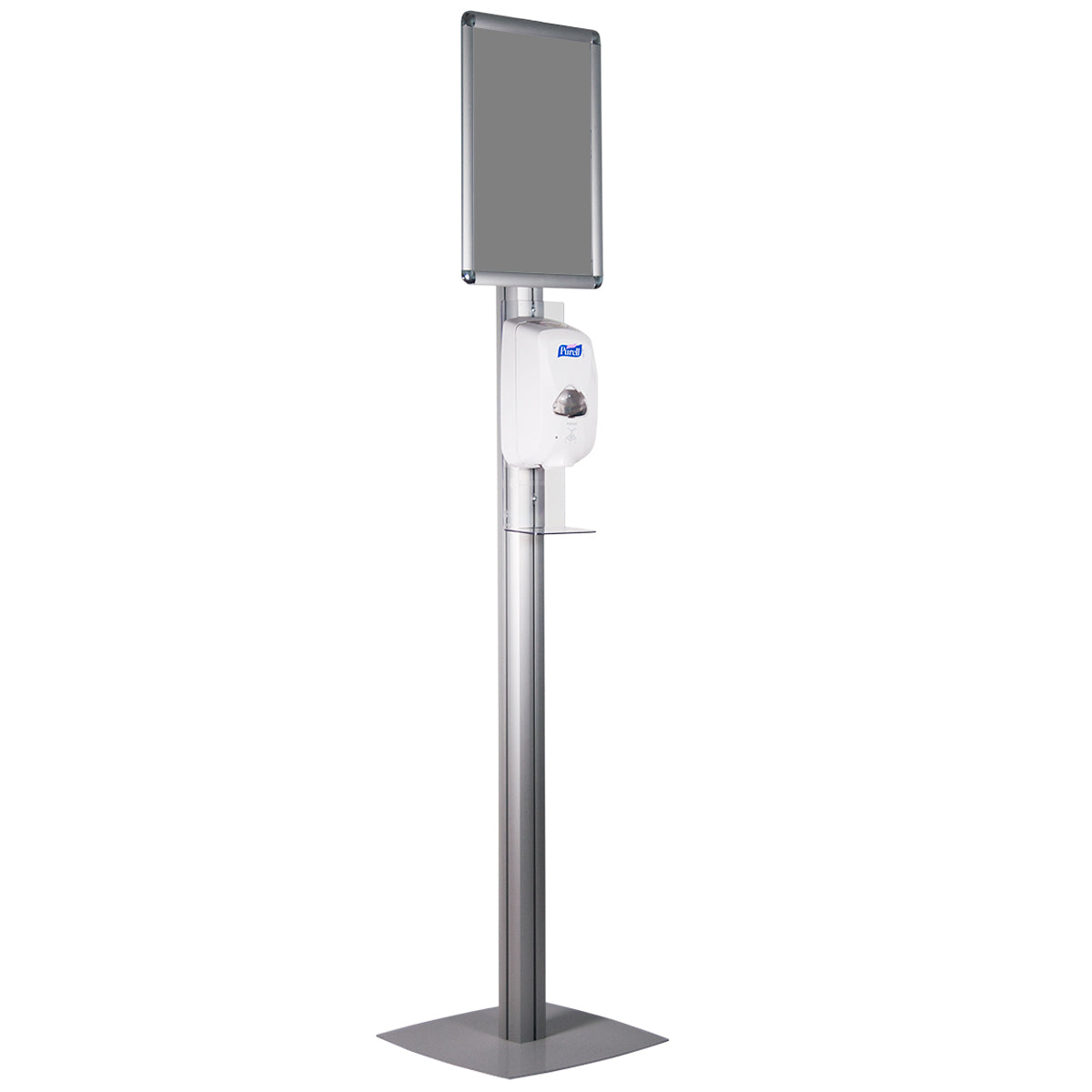 Infoständer mit automatischen Desinfektionsmittel-Spender 1200ml- NO TOUCH, mit Auffangschale