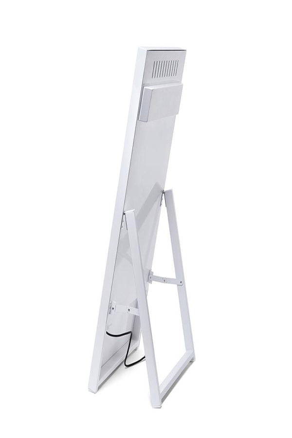 DigiStand Alone Kundenstopper 43 zoll, mit Laufrollen - modularedisplays.com