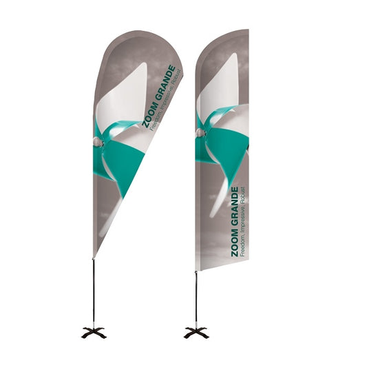 Beachflag Segelform bedruckt XXL 5,6m - modularedisplays.com