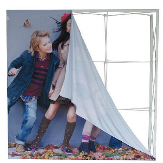 Faltdisplay gerade mit Kederprofil 3x3 inkl. Textildruck - modularedisplays.com