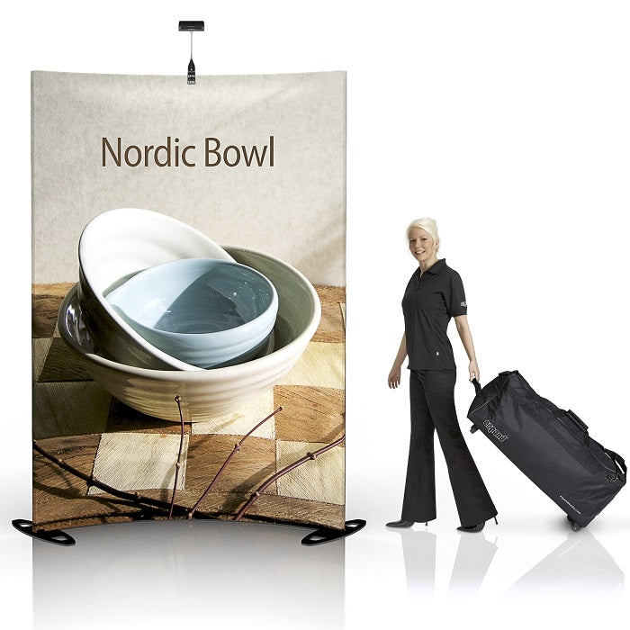 Mobile Gebogene Messewand 175x240cm - modularedisplays.com