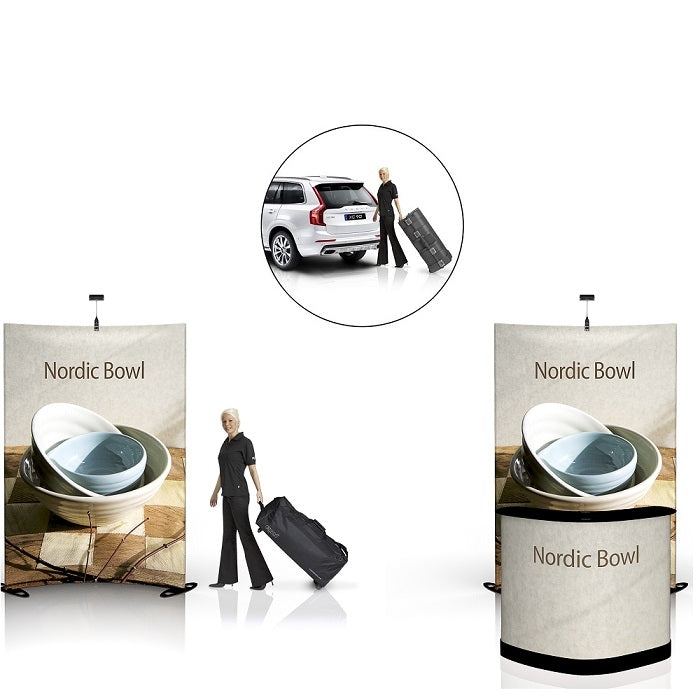 Mobile Gebogene Messewand 175x240cm - modularedisplays.com