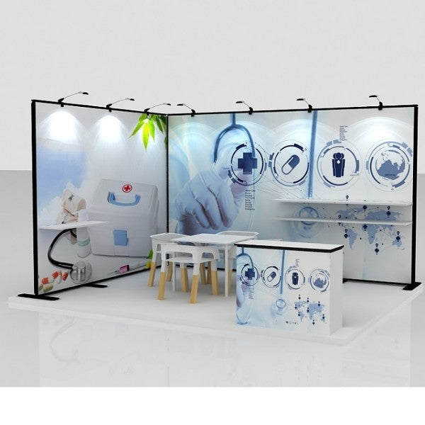 Individueller tragbarer Messestand MEDIKA - modularedisplays.com