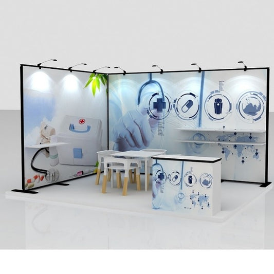 Individueller tragbarer Messestand MEDIKA - modularedisplays.com