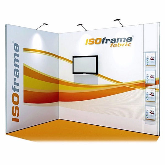 ISOFrame Eckstand mit Textildruck 3mx2m - modularedisplays.com