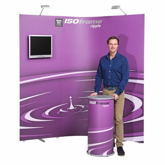 ISOFrame Ripple Messewand mit Druck - modularedisplays.com