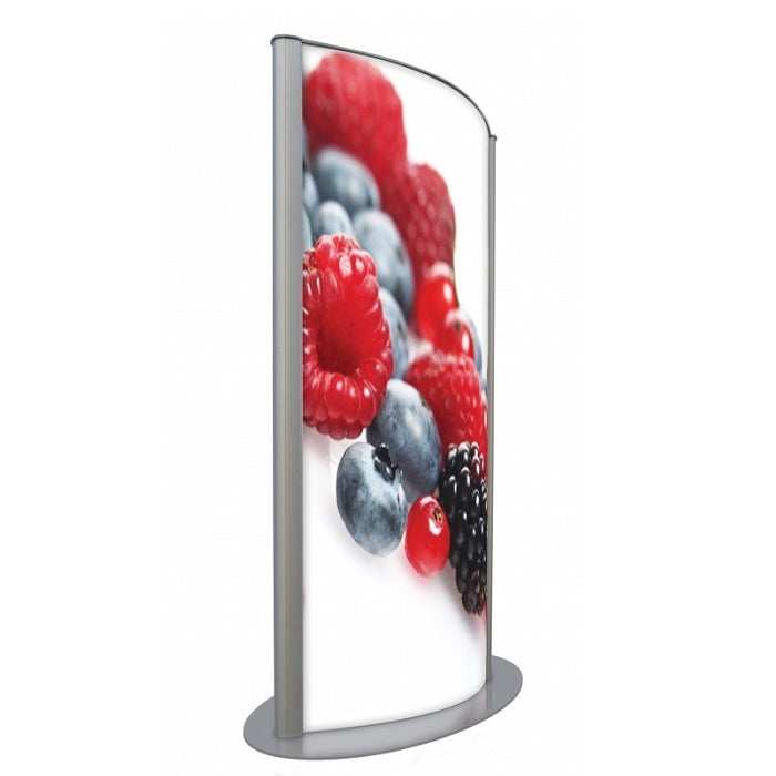 Freistehende Gewölbte Leuchtsäule 600 x 1700mm - modularedisplays.com