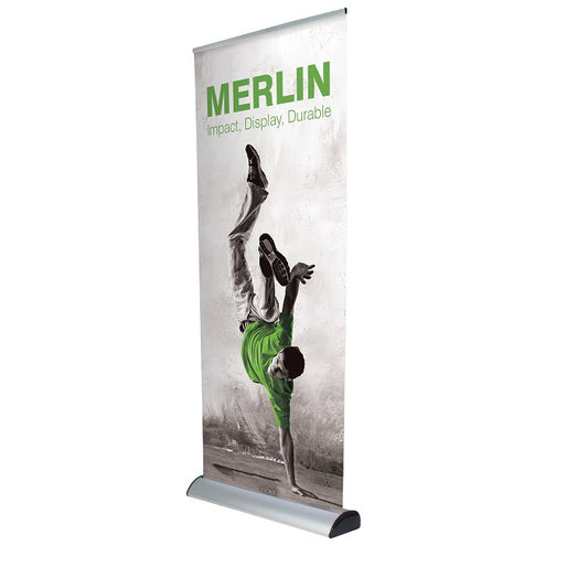 Merlin RollUp Bannerdisplay 1000 mm inkl. Digitaldruck - modularedisplays.com