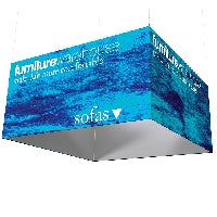 Messestand Deckenabhängung quadrat 1m x 2,4m - modularedisplays.com