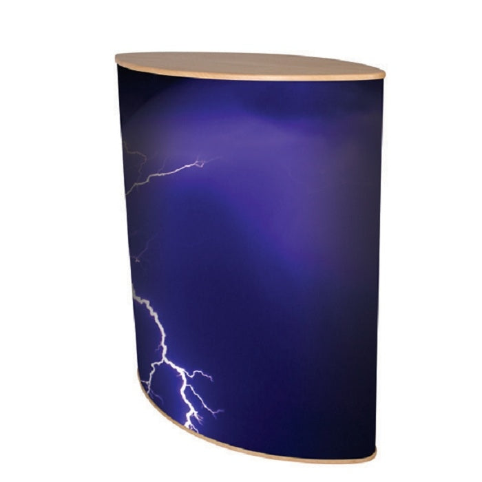 Messetheke Luna mit Stoffverkleidung - modularedisplays.com