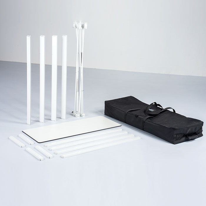 Led Messetheke mit Textildruck - modularedisplays.com