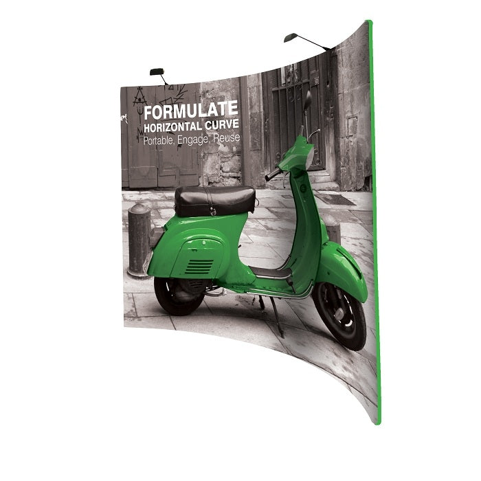 Messewand Gebogen mit Textildruck Formulate - modularedisplays.com