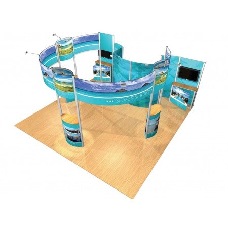 Mobiler Messestand 4m x 5m, aus Alu-Profile - modularedisplays.com