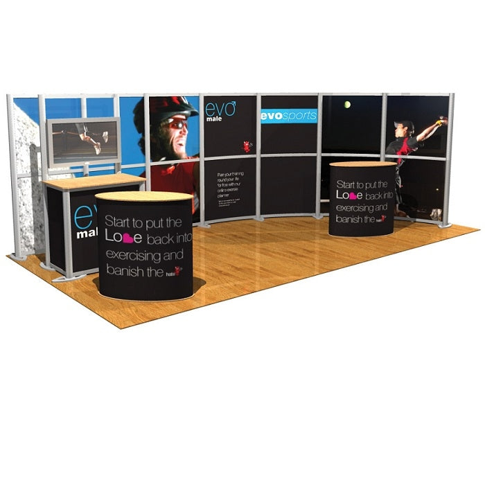 Mobiler Messestand Barcelona 6m x 3m - modularedisplays.com