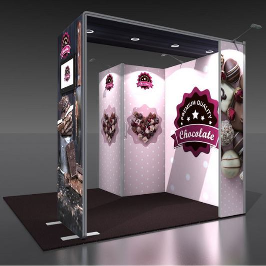 Modularer Messestand Vector mit Textildruck - modularedisplays.com