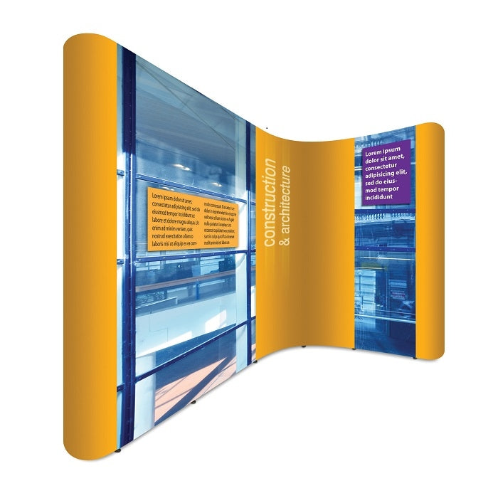 Pop-up 3x4 L-förmig inkl. Digitaldruck - modularedisplays.com