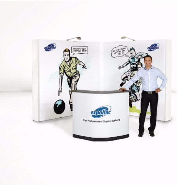 PopUp Faltdisplay 3x3 gerade mit Digitaldruck - modularedisplays.com