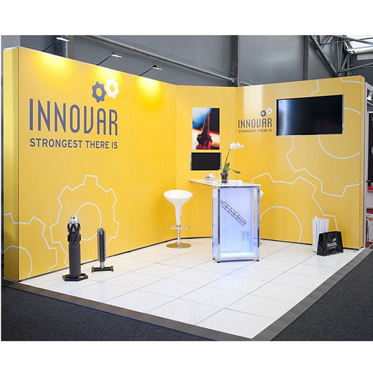 PromoDek 3x3m inklusiv Cleargrip Abdeckungen - modularedisplays.com