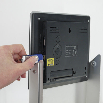 Prospektständer mit Bildschirm Zip Media 8 Zoll - modularedisplays.com