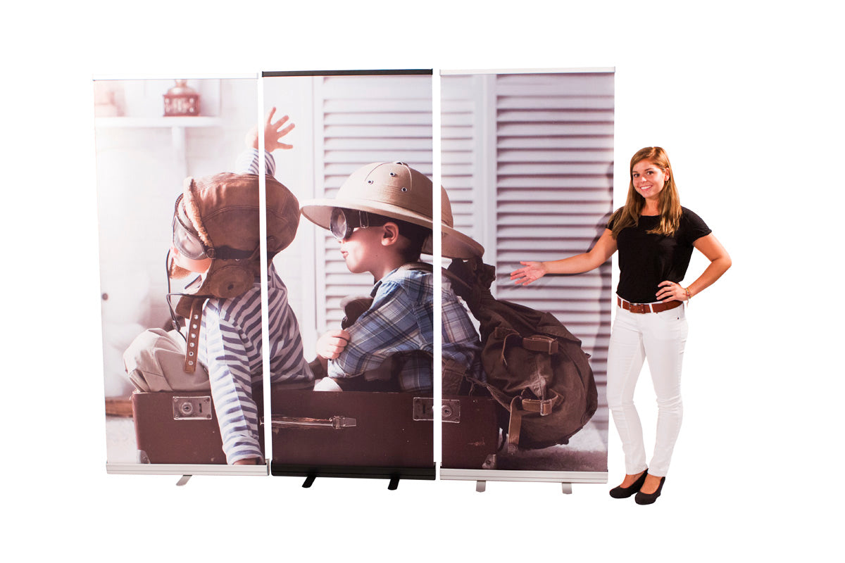 RollUp Banner Basic 80x200 mit Digitaldruck - modularedisplays.com