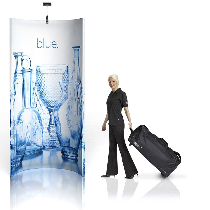 Textil gebogene Messewand 167x240cm - modularedisplays.com