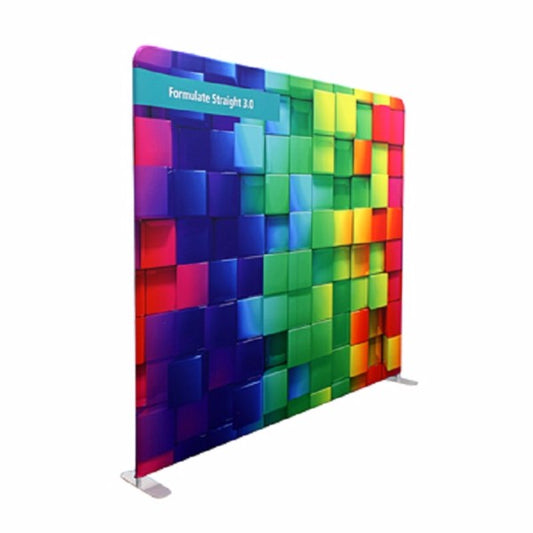 Textil Rückwand Formulate 2,4m inkl. Druck - modularedisplays.com