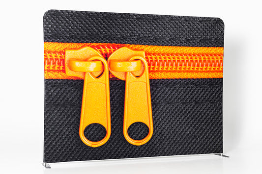 Pressewand Gerade mit Textildruck Zipper XL - modularedisplays.com