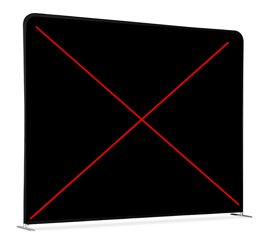 Pressewand Gerade mit Textildruck Zipper XL - modularedisplays.com