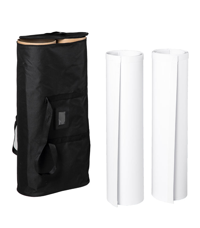 Textilfaltwand premium gebogen 3x3 mit Druck - modularedisplays.com