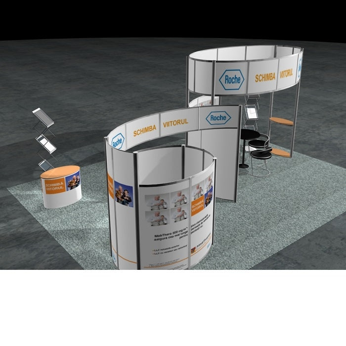 Tragbarer Messestand aus Alu-Profile - modularedisplays.com