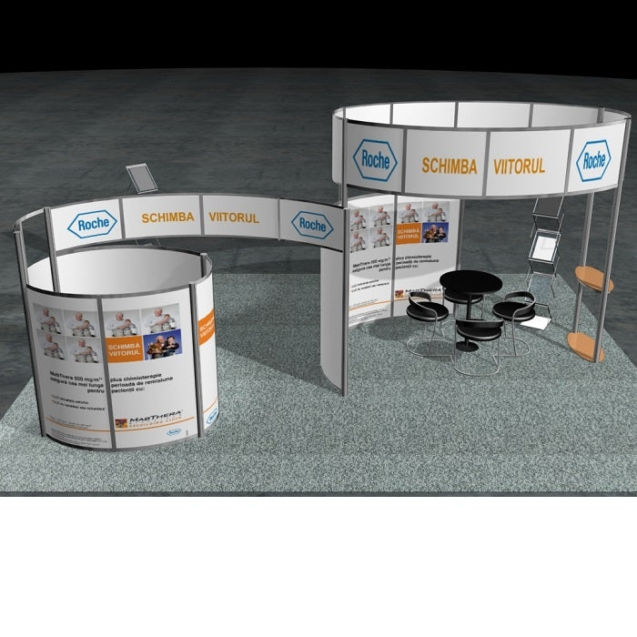 Tragbarer Messestand aus Alu-Profile - modularedisplays.com