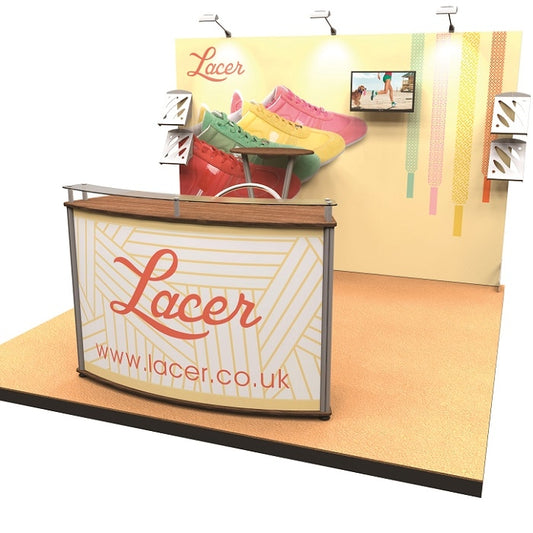 Tragbarer Messestand mit PVC-Grafiken - modularedisplays.com