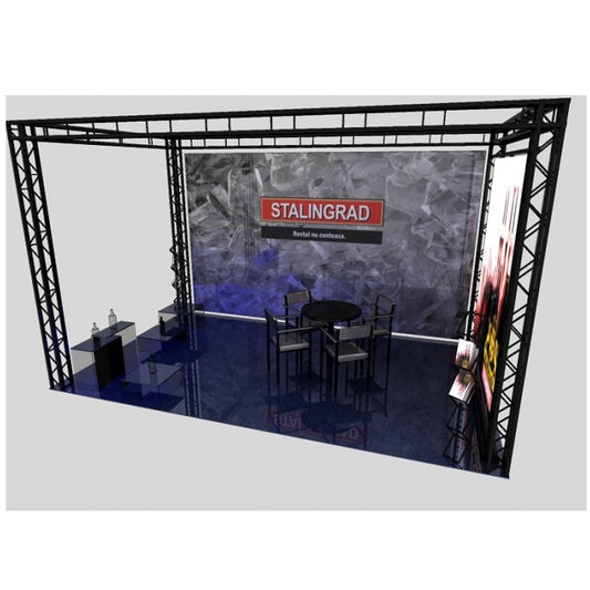 Traversen Messestand 4m x 2,5m x 3m - modularedisplays.com