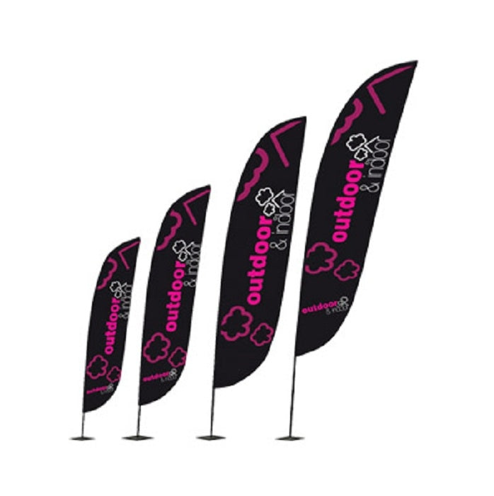 Werbefahne Zoom Crest 5,6m inkl. Druck - modularedisplays.com