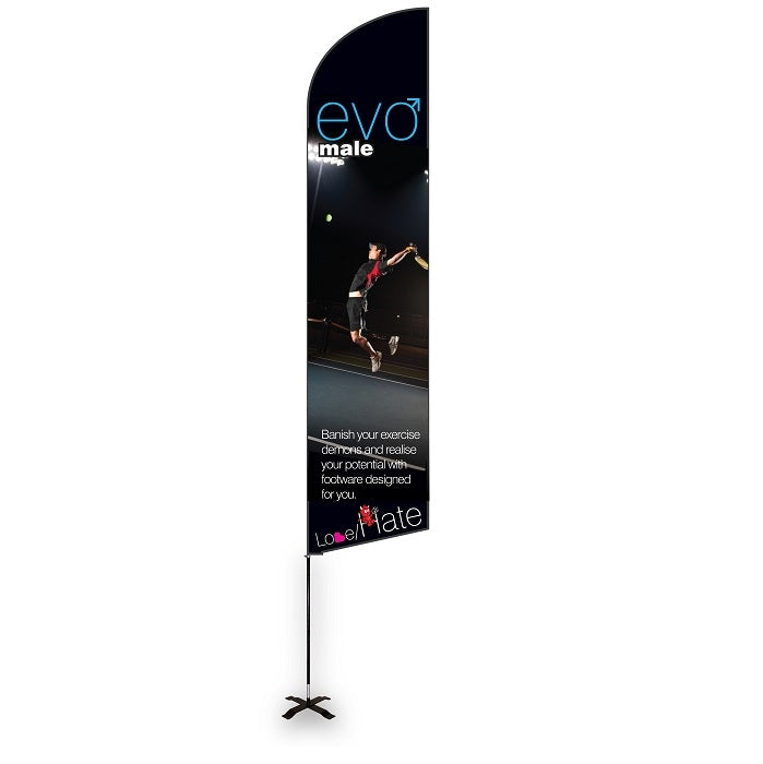 Werbefahnen Zoom Feather 3,4m inkl. Druck - modularedisplays.com